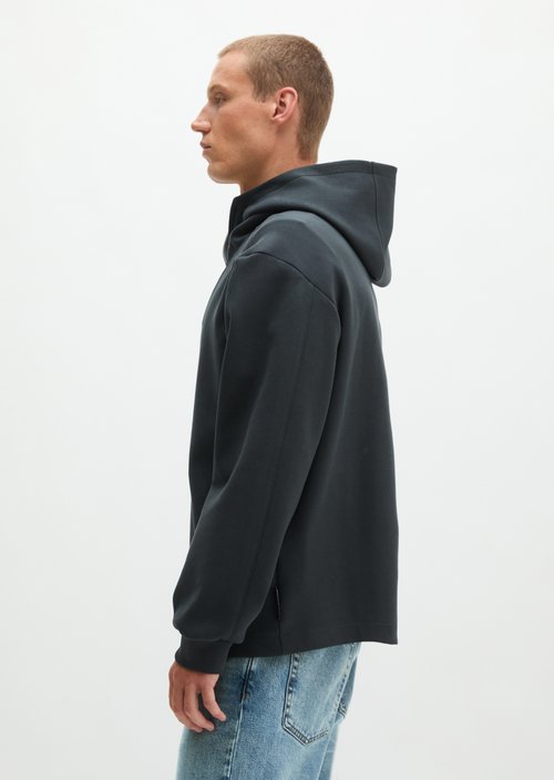 Regular-Fit Hooded Sweatshirt Jacket — Peppercorn Grey
