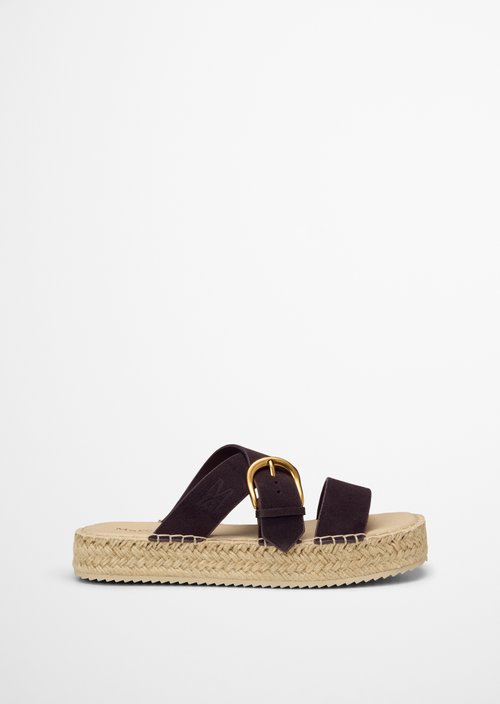 Platform mule model Clarissa — Burnt Coffee