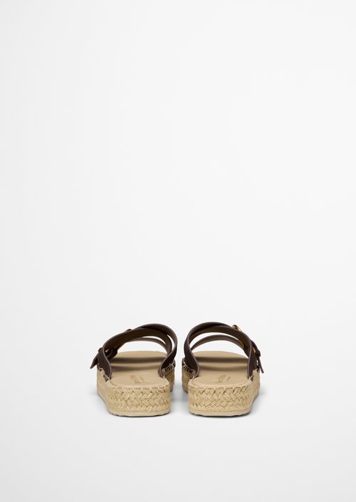 Platform mule model Clarissa — Burnt Coffee