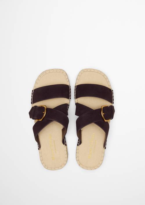 Plateau-Pantolette Model Clarissa Burnt Coffee in Ansicht von oben