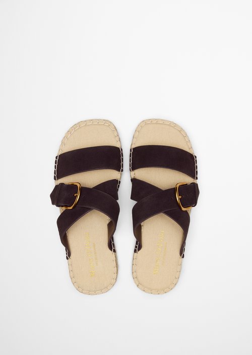 Platform mule model Clarissa — Burnt Coffee