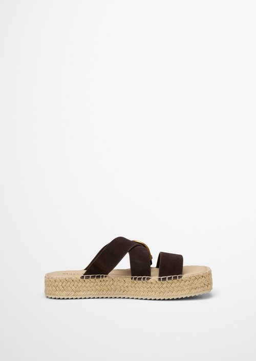 Platform mule model Clarissa — Burnt Coffee