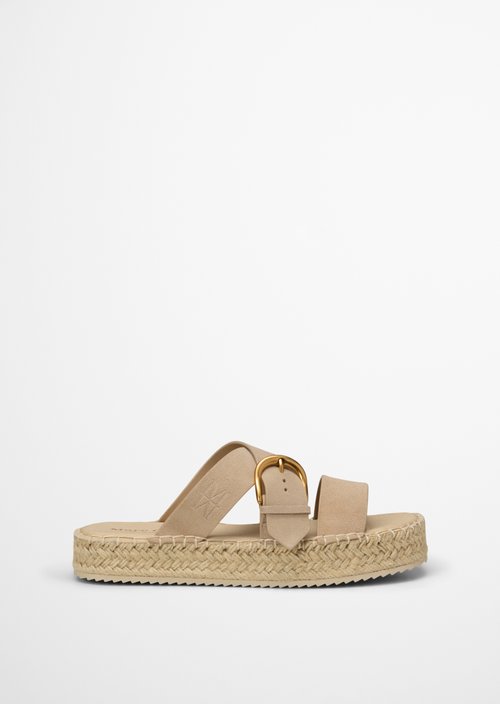 Platform mule model Clarissa — Dusty Sand