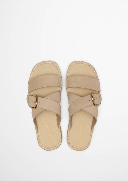 Plateau-Pantolette Model Clarissa Dusty Sand in Ansicht von oben