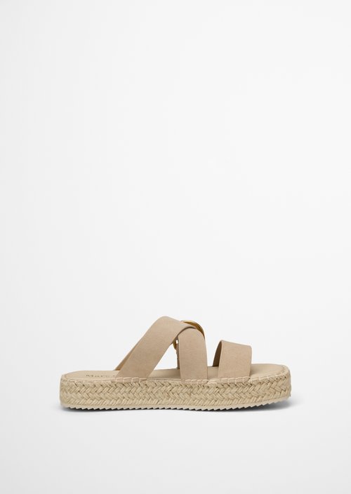 Platform mule model Clarissa — Dusty Sand