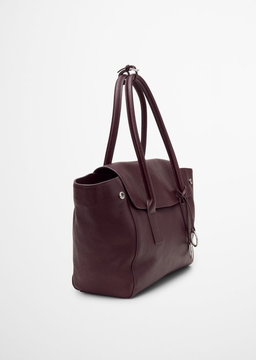 Gaby Large Tote Bag — Black Cherry