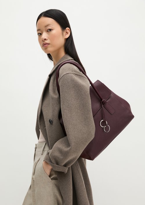 Gaby Large Tote Bag — Black Cherry