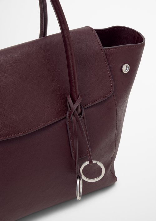 Gaby Large Tote Bag — Black Cherry