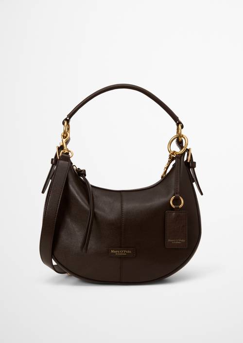 Schultertasche Model Pernille small Burnt Coffee in Frontalansicht