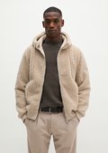 Relaxed Sherpa Jacket with corduroy lining - beige | Sweater