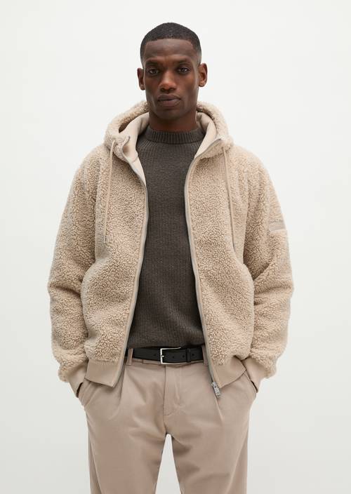 Relaxed Sherpa Jacket Pure Cashmere in front view