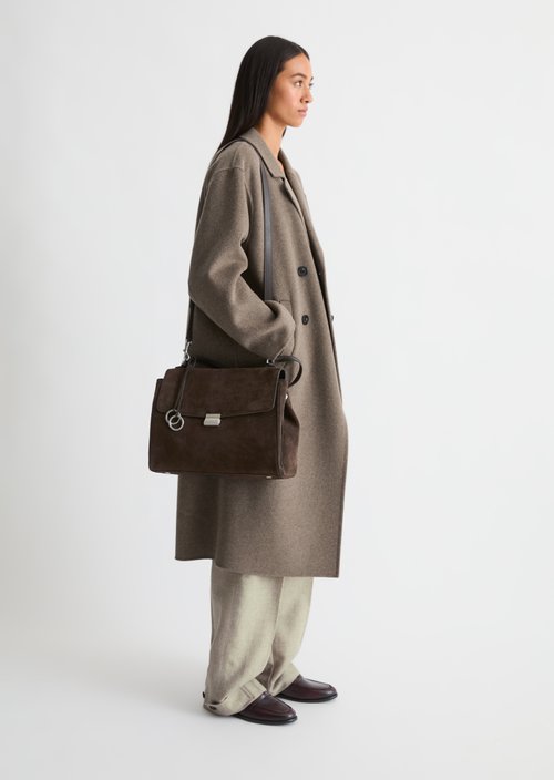 Goldy Handbag — Burnt Coffee