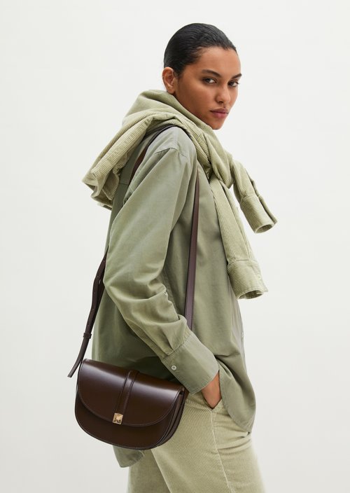 Taya Small Shoulder Bag — Brown