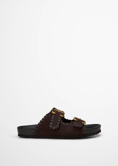 Pantolette Model Floria Burnt Coffee Ansicht rechter Schuh von außen