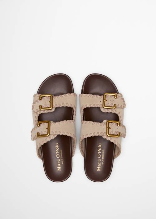 Pantolette Model Floria Dusty Sand in Ansicht von oben