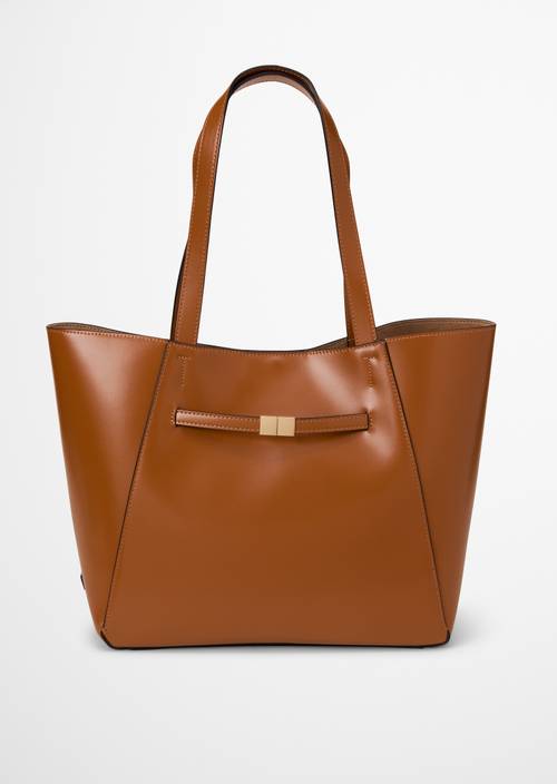 Tessa Tote Bag Classy Camel in front view