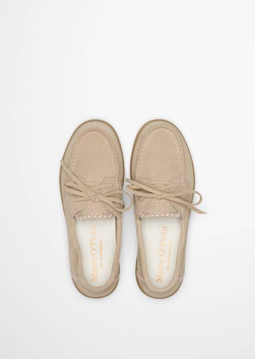 Sneaker modèle Charlie Linen Beige en vue de dessus