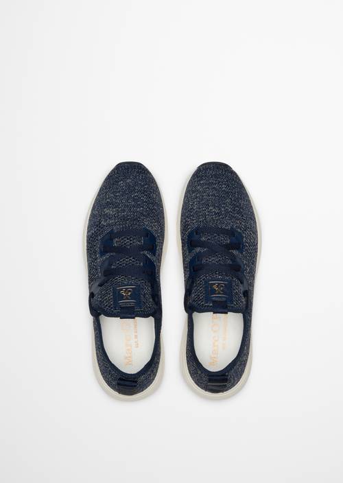 Baskets Modèle Leila Navy Melange en vue de dessus