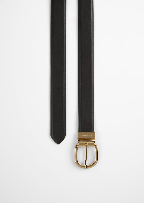 2-in-1 Reversible Belt, Model Anna — Burnt Coffee
