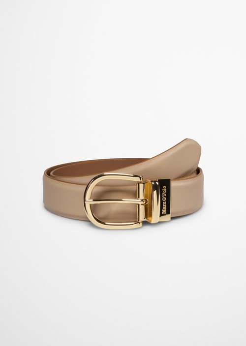 2-in-1 Reversible Belt, Model Anna — Earthy Taupe