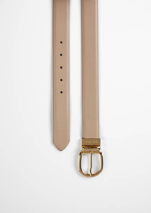 2-in-1 Reversible Belt, Model Anna Earthy Taupe in detail view