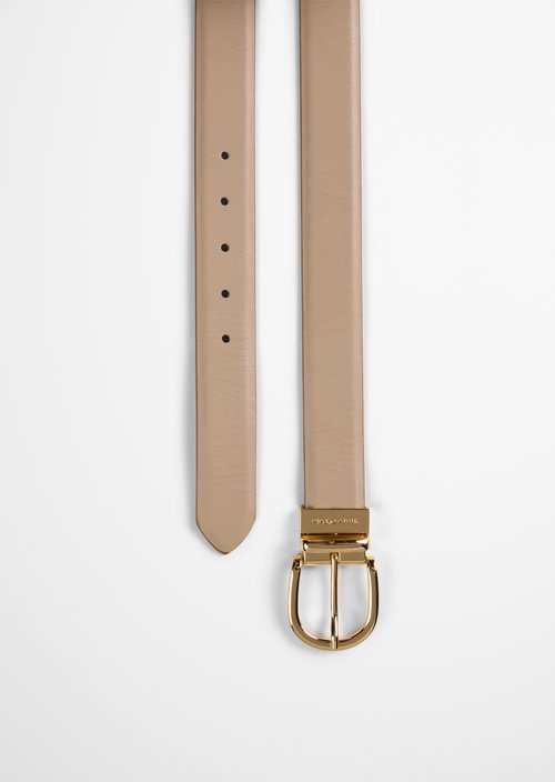 2-in-1 Reversible Belt, Model Anna — Earthy Taupe