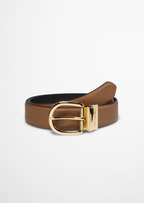 2-in-1 Reversible Belt, Model Anna — Pure Camel