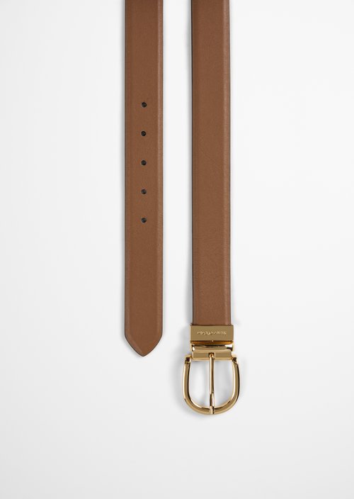 2-in-1 Reversible Belt, Model Anna — Pure Camel