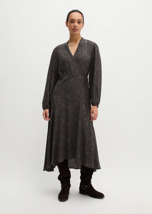 A-Line Wrap Dress — Medium Brown