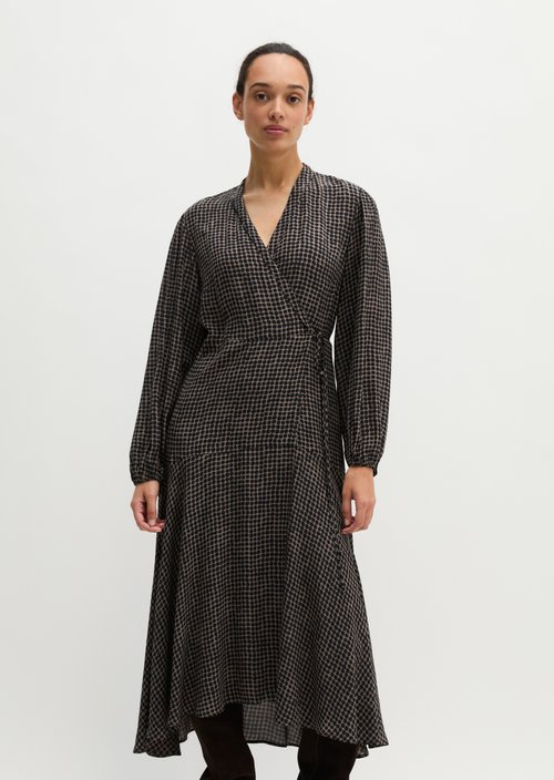 A-Line Wrap Dress — Medium Brown