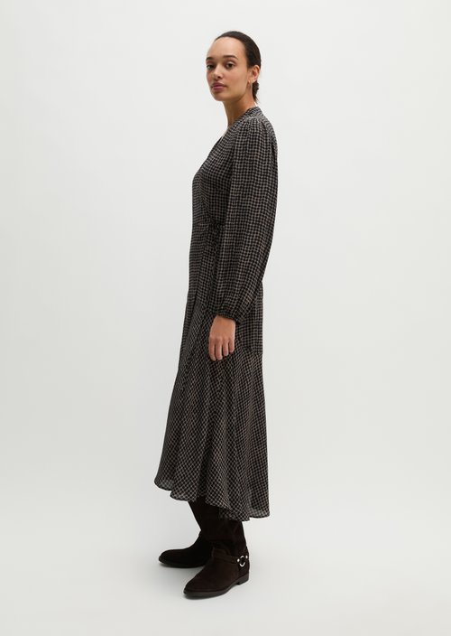 A-Line Wrap Dress — Medium Brown
