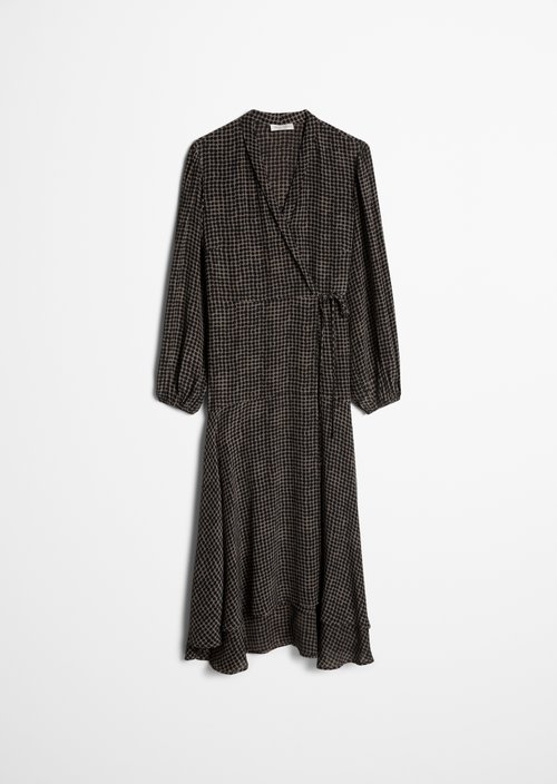 A-Line Wrap Dress — Medium Brown
