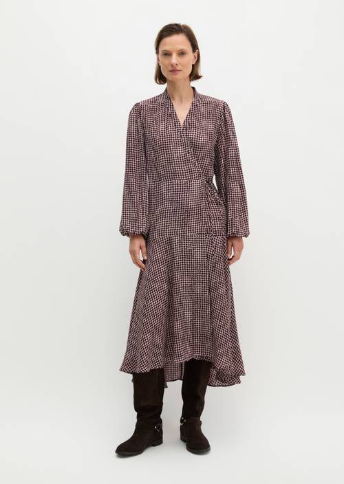 Robe portefeuille coupe trapèze Dark Red en vue de face