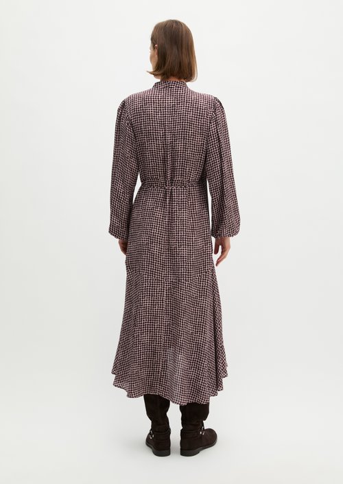 A-Line Wrap Dress — Dark Red