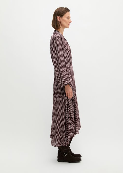 A-Line Wrap Dress — Dark Red
