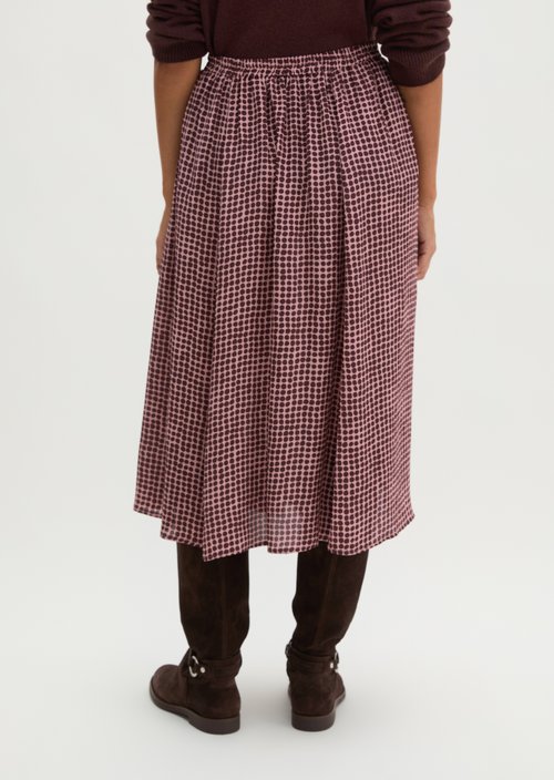 A-Line Skirt — Dark Red
