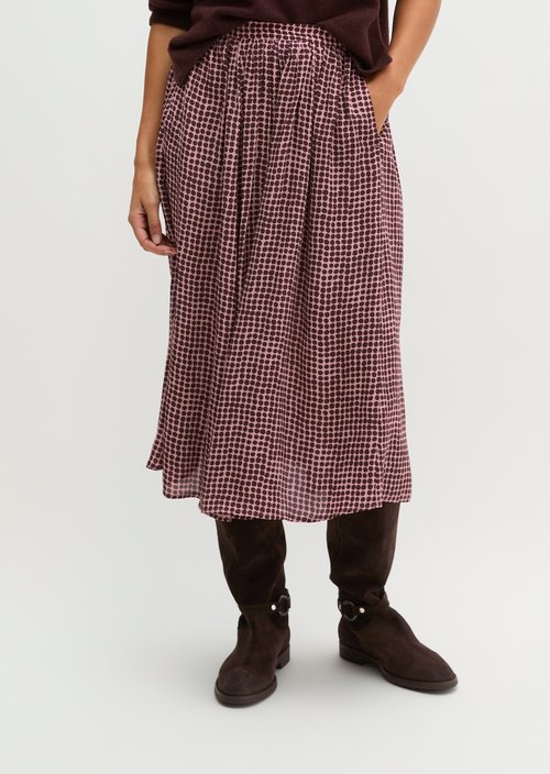 A-Line Skirt — Dark Red