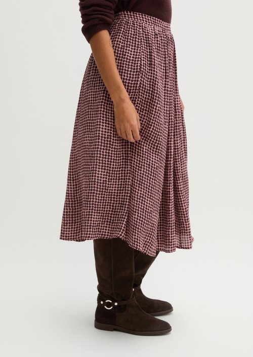 A-Line Skirt — Dark Red
