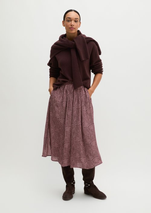 A-Line Skirt — Dark Red