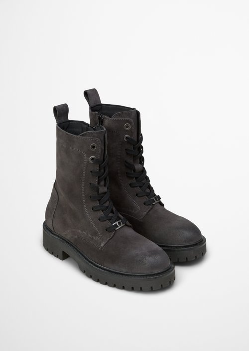 Lace-up boots model Phia — Broken Graphite