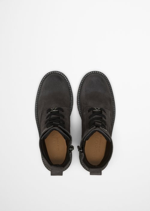 Lace-up boots model Phia — Broken Graphite