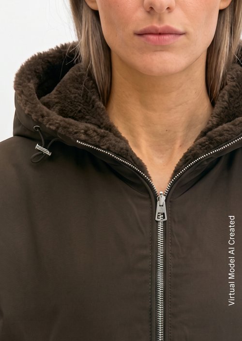Relaxed Reversible Jacket — Burnt Coffee