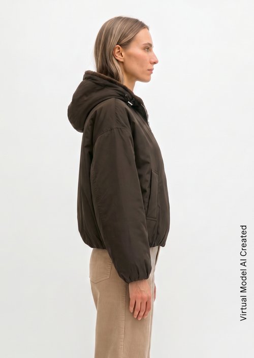 Relaxed Reversible Jacket — Burnt Coffee