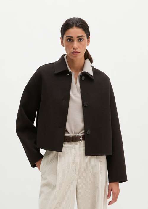 Wool jacket regular — Black Ink