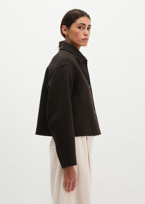 Wool jacket regular — Black Ink