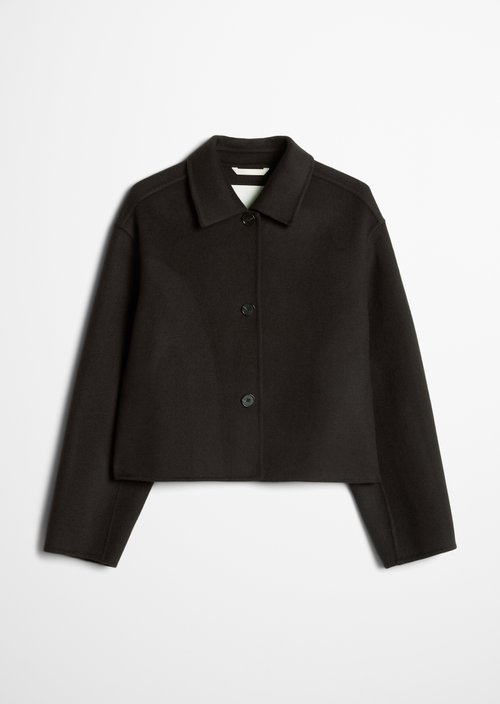 Wool jacket regular — Black Ink