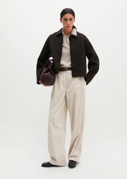 Wool jacket regular Black Ink in front view