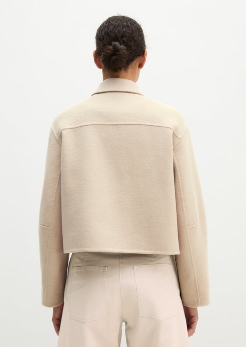 Wool jacket regular — Natural