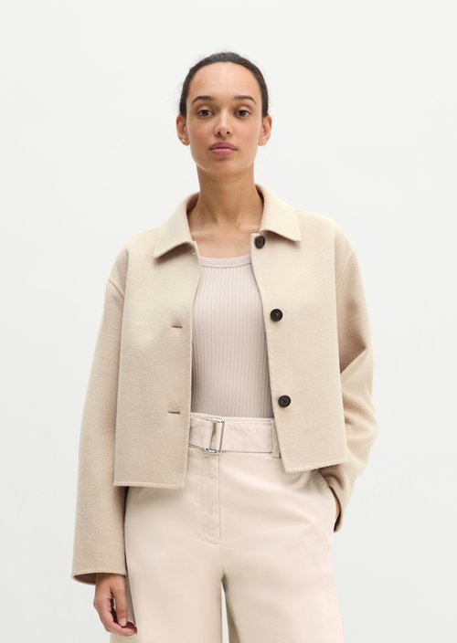 Wool jacket regular — Natural