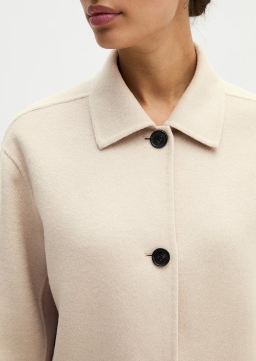 Wool jacket regular — Natural